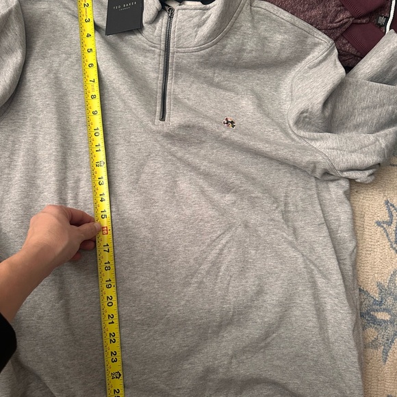 Ted Baker Light Gray Zip-Up Sweater - Picture 12 of 12
